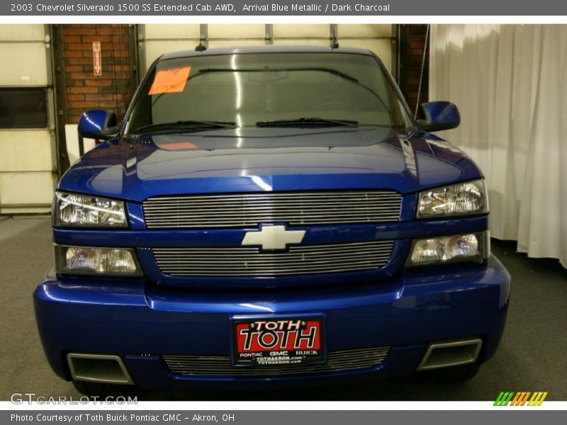 Arrival Blue Metallic / Dark Charcoal 2003 Chevrolet Silverado 1500 SS Extended Cab AWD