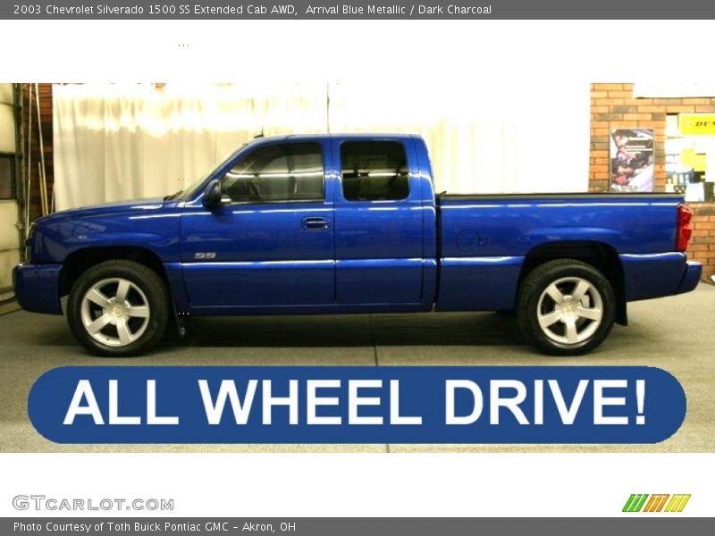 Arrival Blue Metallic / Dark Charcoal 2003 Chevrolet Silverado 1500 SS Extended Cab AWD