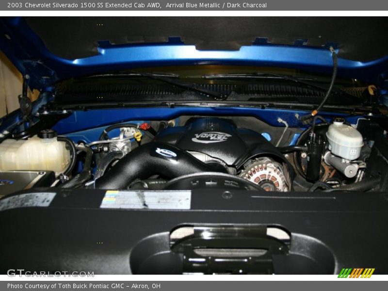 Arrival Blue Metallic / Dark Charcoal 2003 Chevrolet Silverado 1500 SS Extended Cab AWD