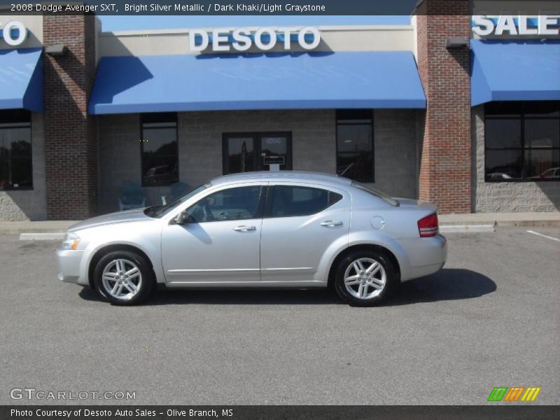 Bright Silver Metallic / Dark Khaki/Light Graystone 2008 Dodge Avenger SXT