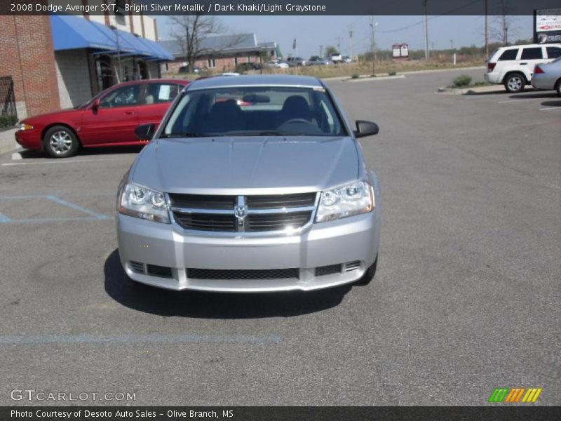 Bright Silver Metallic / Dark Khaki/Light Graystone 2008 Dodge Avenger SXT