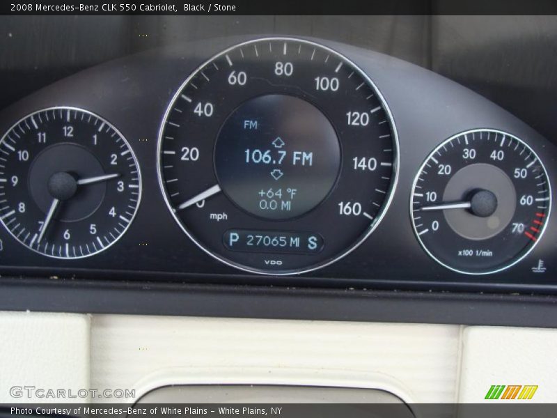 Black / Stone 2008 Mercedes-Benz CLK 550 Cabriolet