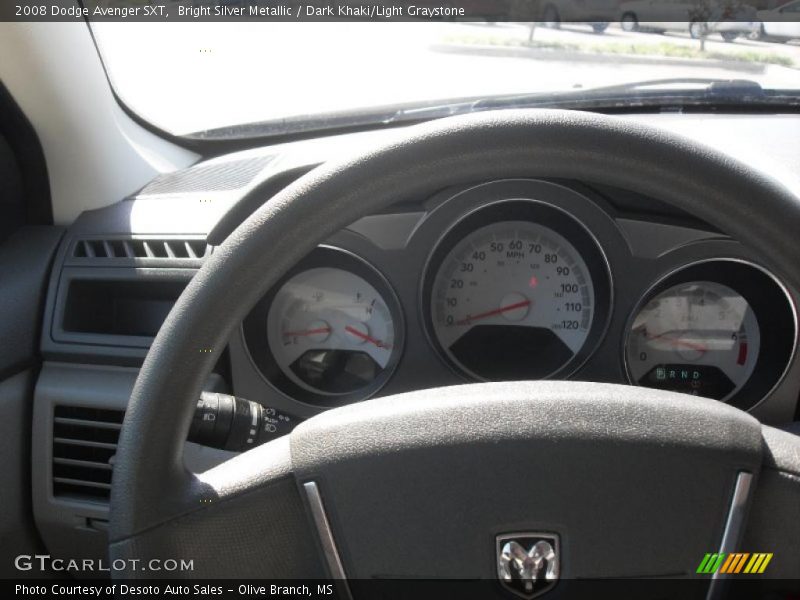 Bright Silver Metallic / Dark Khaki/Light Graystone 2008 Dodge Avenger SXT
