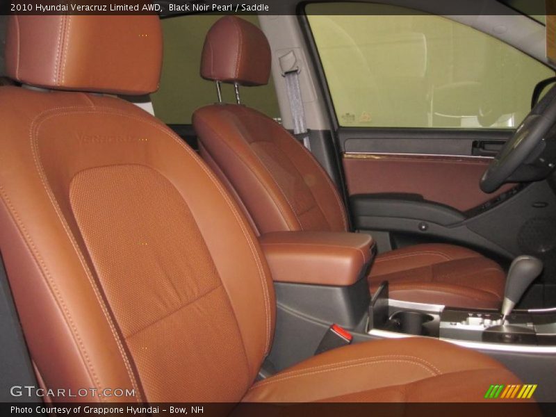 Black Noir Pearl / Saddle 2010 Hyundai Veracruz Limited AWD