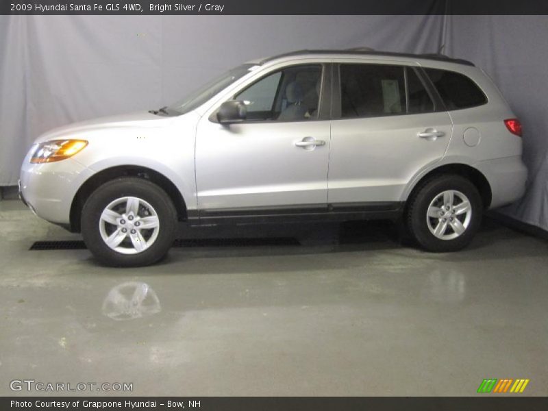 Bright Silver / Gray 2009 Hyundai Santa Fe GLS 4WD