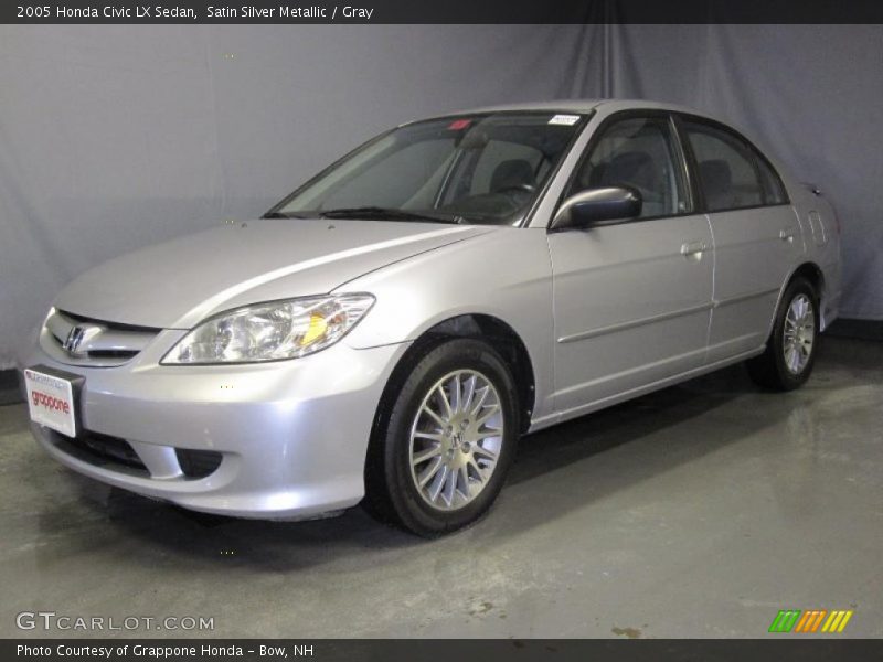 Satin Silver Metallic / Gray 2005 Honda Civic LX Sedan