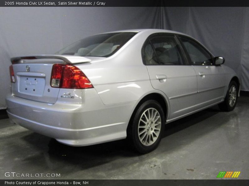 Satin Silver Metallic / Gray 2005 Honda Civic LX Sedan