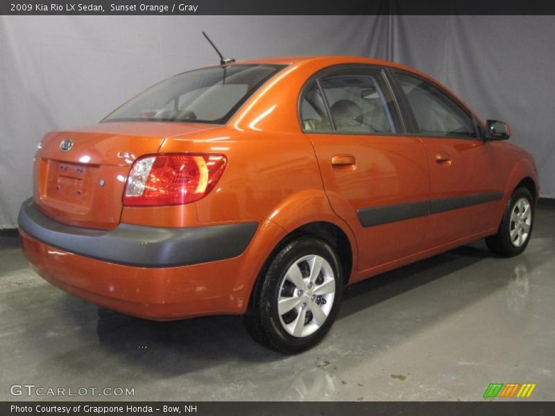 Sunset Orange / Gray 2009 Kia Rio LX Sedan