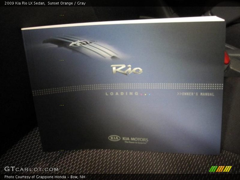 Sunset Orange / Gray 2009 Kia Rio LX Sedan