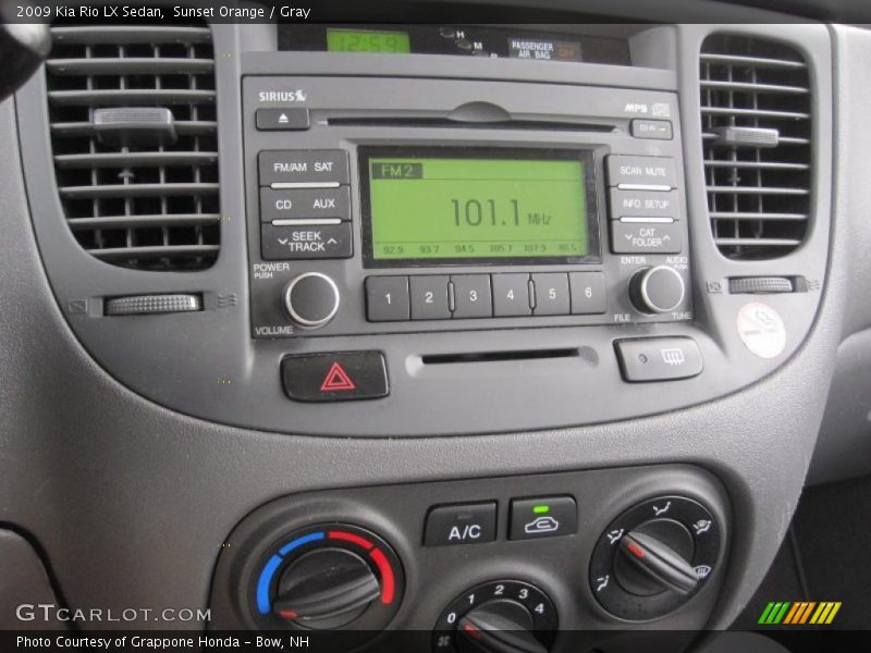 Sunset Orange / Gray 2009 Kia Rio LX Sedan