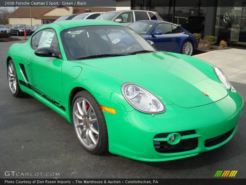 Green / Black 2008 Porsche Cayman S Sport