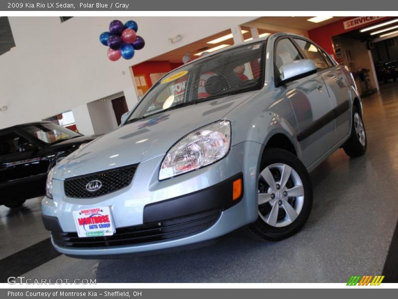 Polar Blue / Gray 2009 Kia Rio LX Sedan