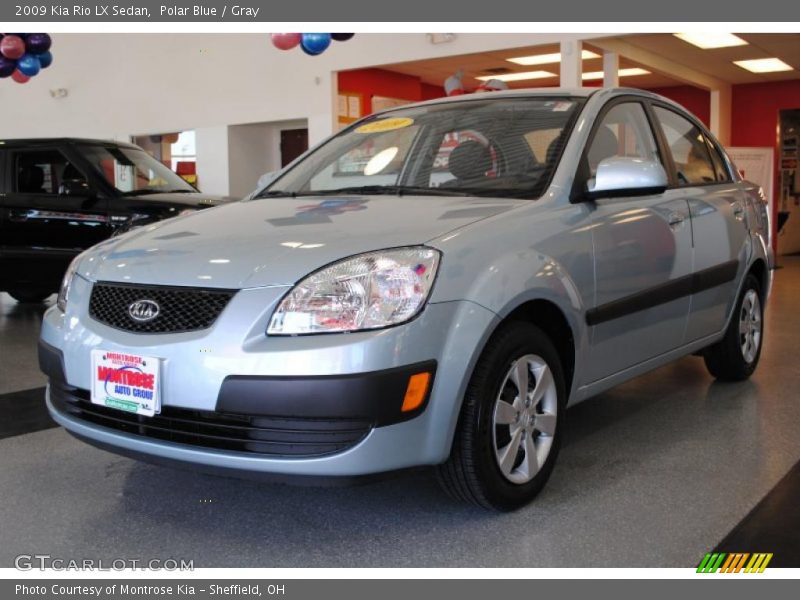 Polar Blue / Gray 2009 Kia Rio LX Sedan