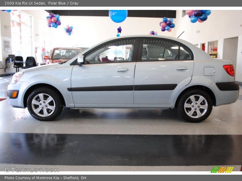 Polar Blue / Gray 2009 Kia Rio LX Sedan