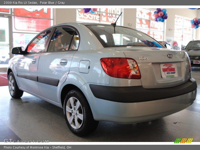 Polar Blue / Gray 2009 Kia Rio LX Sedan