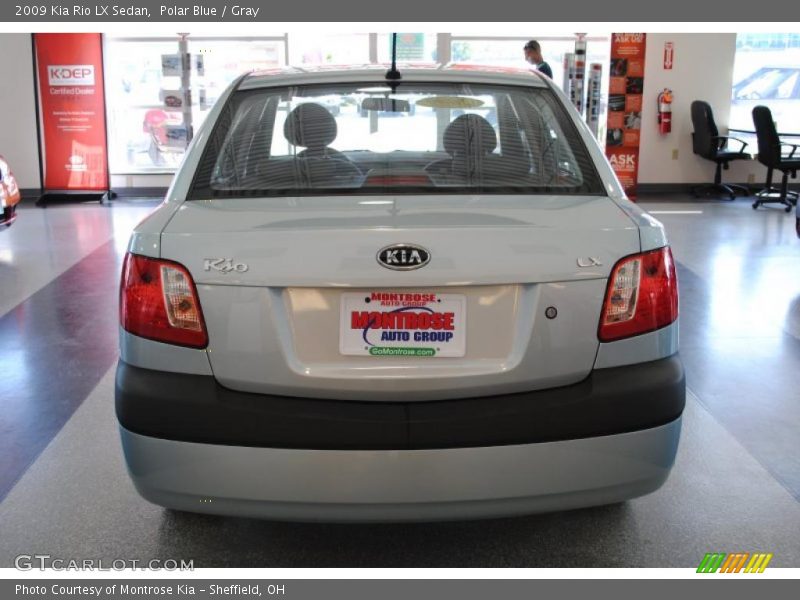 Polar Blue / Gray 2009 Kia Rio LX Sedan