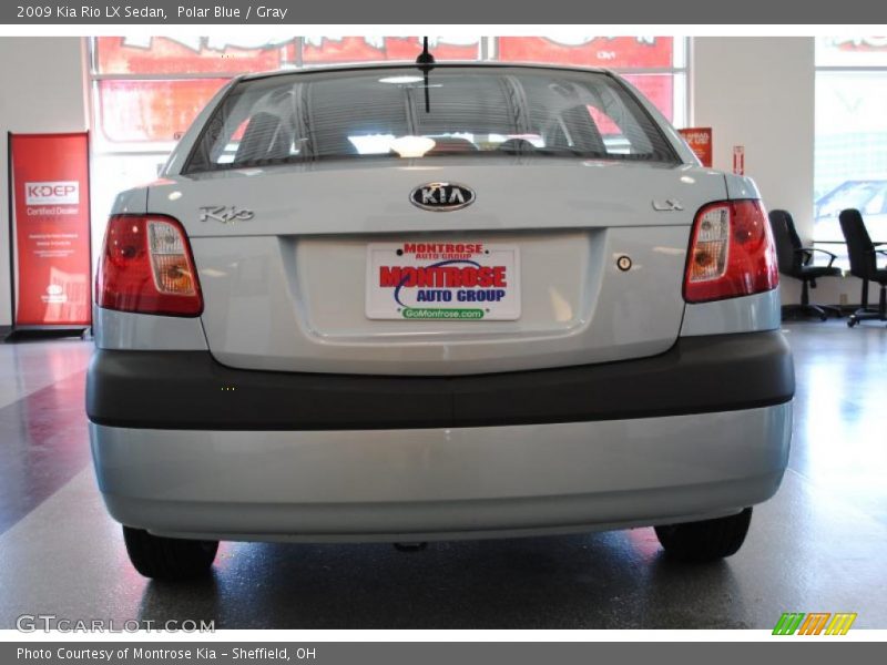 Polar Blue / Gray 2009 Kia Rio LX Sedan