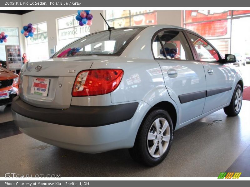 Polar Blue / Gray 2009 Kia Rio LX Sedan