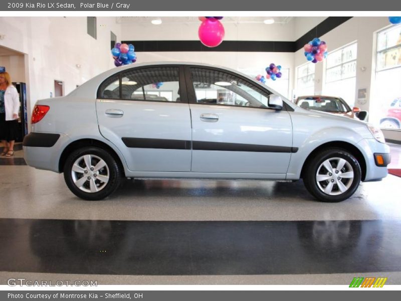 Polar Blue / Gray 2009 Kia Rio LX Sedan
