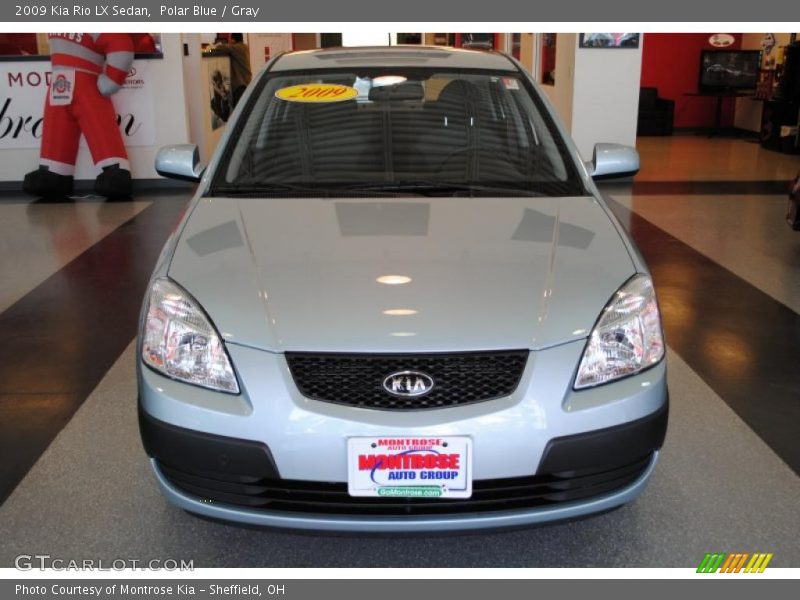 Polar Blue / Gray 2009 Kia Rio LX Sedan