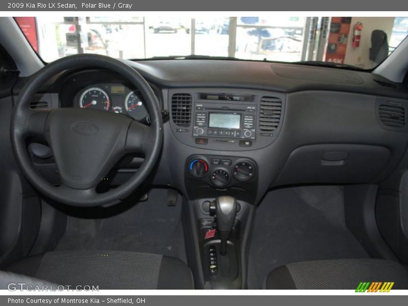 Polar Blue / Gray 2009 Kia Rio LX Sedan