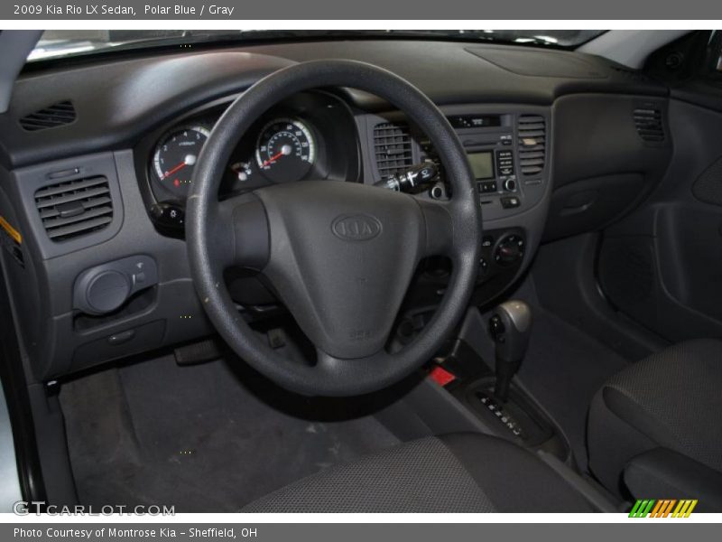 Polar Blue / Gray 2009 Kia Rio LX Sedan