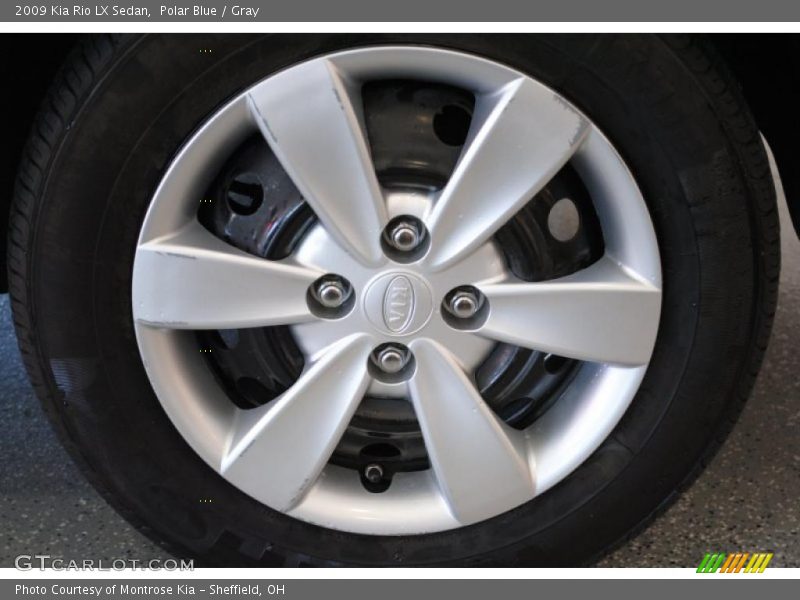 Polar Blue / Gray 2009 Kia Rio LX Sedan