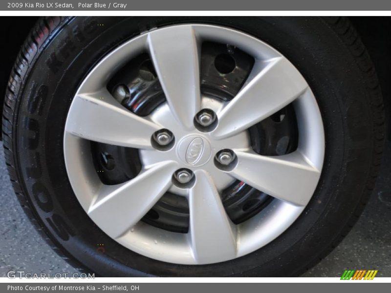 Polar Blue / Gray 2009 Kia Rio LX Sedan