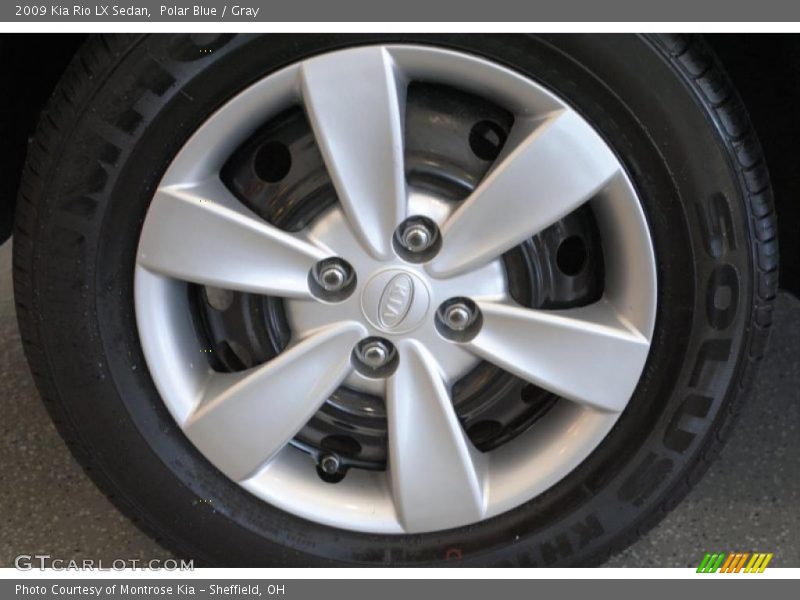 Polar Blue / Gray 2009 Kia Rio LX Sedan