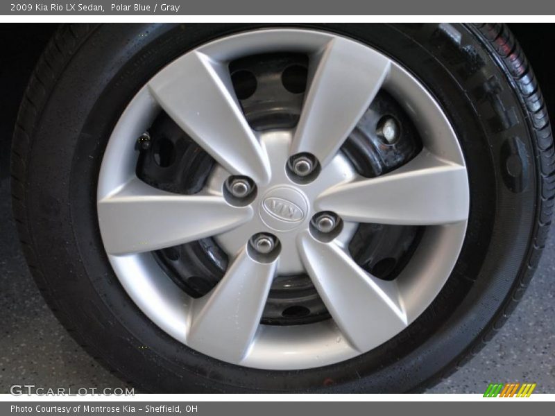 Polar Blue / Gray 2009 Kia Rio LX Sedan