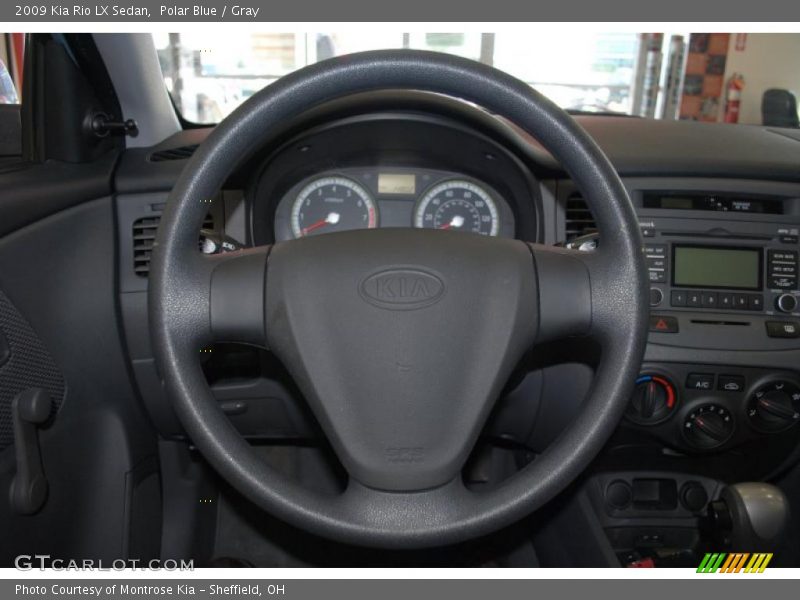 Polar Blue / Gray 2009 Kia Rio LX Sedan