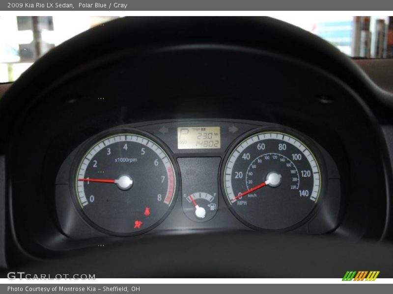 Polar Blue / Gray 2009 Kia Rio LX Sedan