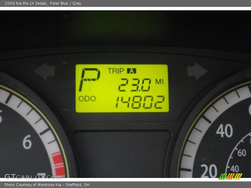 Polar Blue / Gray 2009 Kia Rio LX Sedan