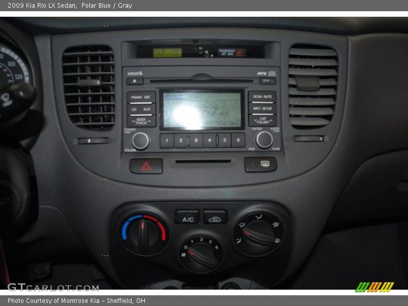 Polar Blue / Gray 2009 Kia Rio LX Sedan