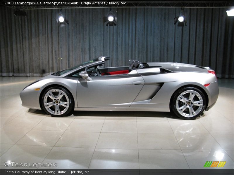 Grigio Antares / Black/Red 2008 Lamborghini Gallardo Spyder E-Gear