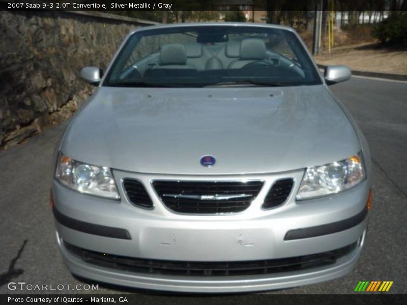 Silver Metallic / Gray 2007 Saab 9-3 2.0T Convertible
