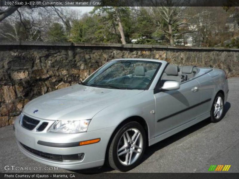 Silver Metallic / Gray 2007 Saab 9-3 2.0T Convertible