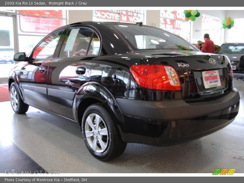 Midnight Black / Gray 2009 Kia Rio LX Sedan