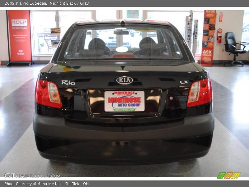 Midnight Black / Gray 2009 Kia Rio LX Sedan