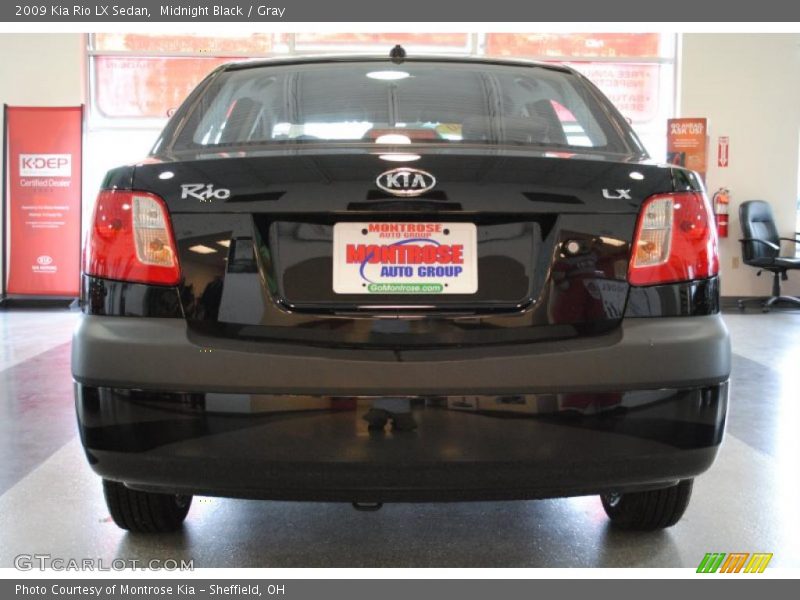 Midnight Black / Gray 2009 Kia Rio LX Sedan