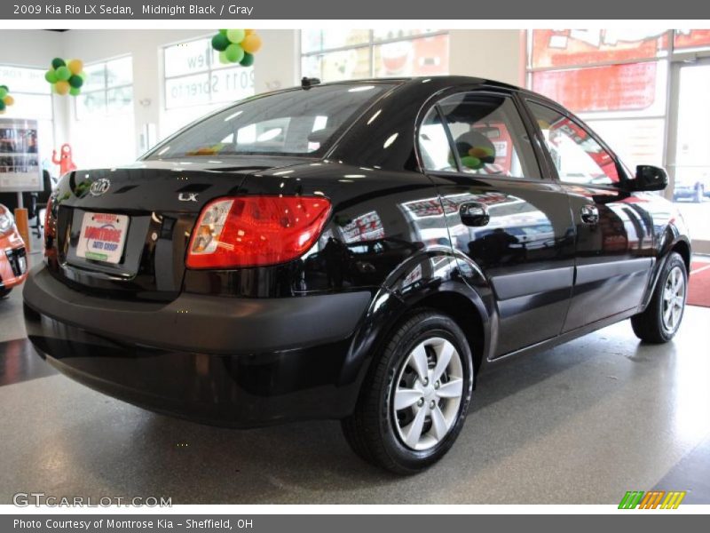 Midnight Black / Gray 2009 Kia Rio LX Sedan
