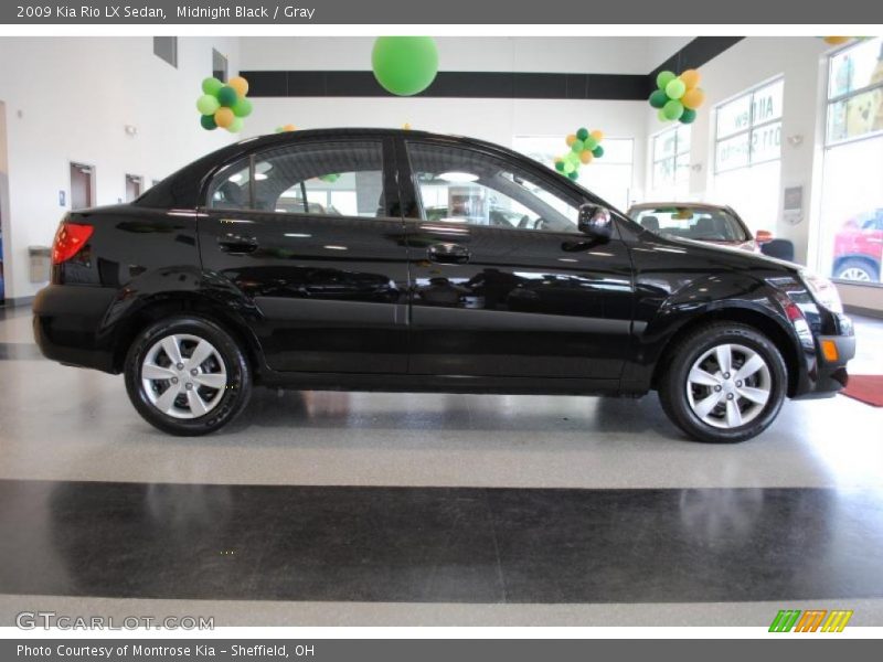 Midnight Black / Gray 2009 Kia Rio LX Sedan