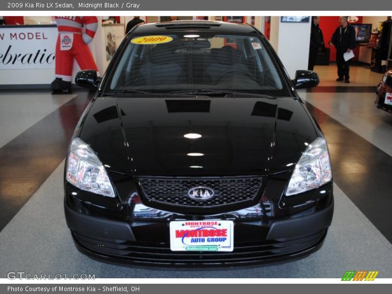 Midnight Black / Gray 2009 Kia Rio LX Sedan