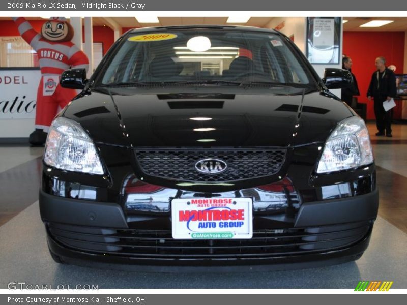 Midnight Black / Gray 2009 Kia Rio LX Sedan