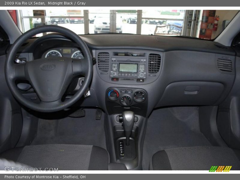 Midnight Black / Gray 2009 Kia Rio LX Sedan