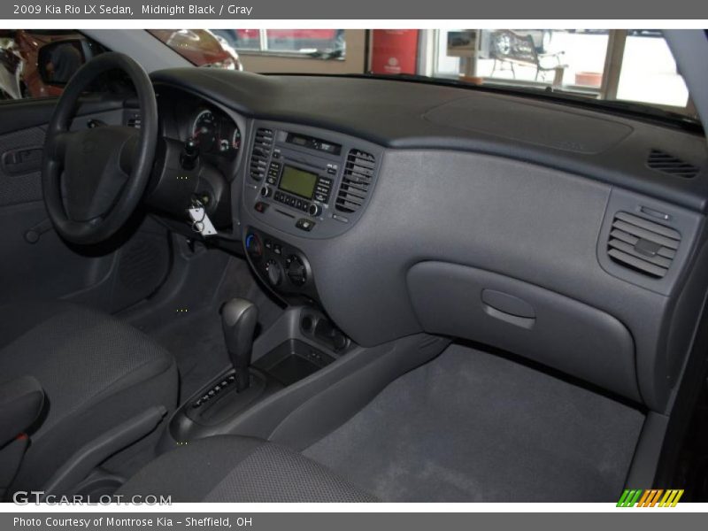 Midnight Black / Gray 2009 Kia Rio LX Sedan