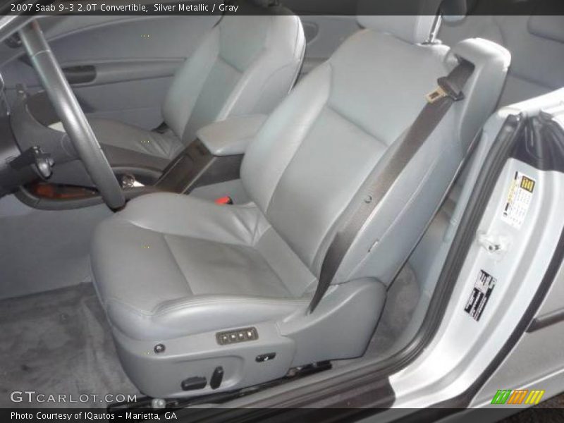Silver Metallic / Gray 2007 Saab 9-3 2.0T Convertible