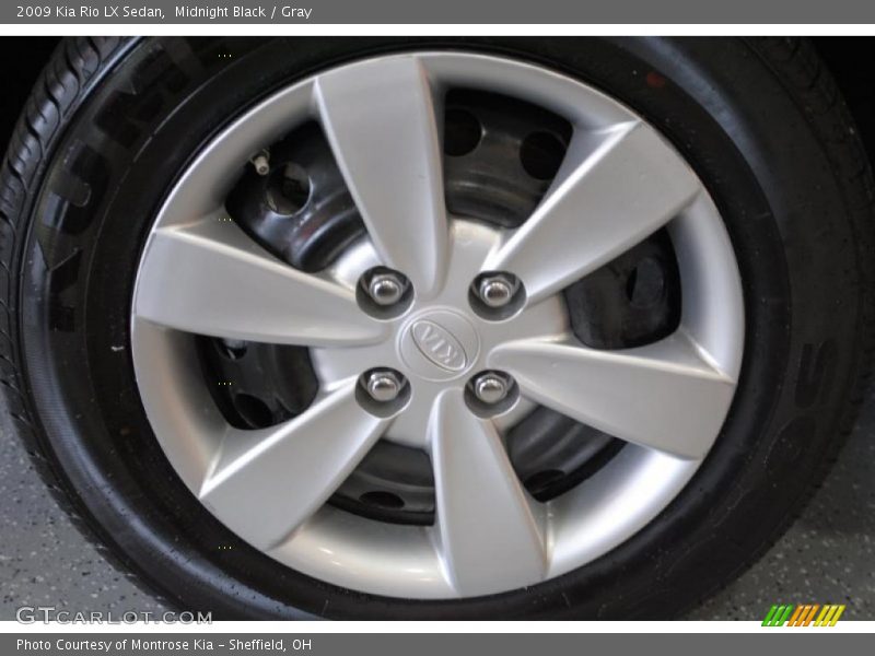 Midnight Black / Gray 2009 Kia Rio LX Sedan