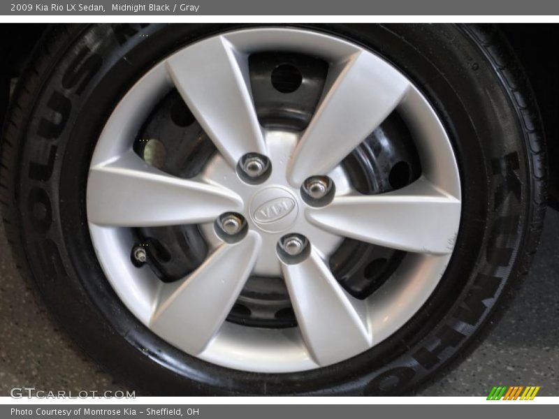 Midnight Black / Gray 2009 Kia Rio LX Sedan