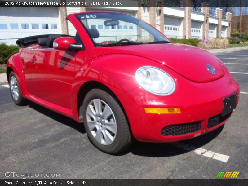 Salsa Red / Black 2009 Volkswagen New Beetle 2.5 Convertible